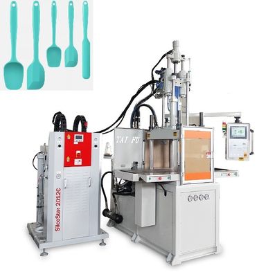 Machine de moulage par injection verticale de 85 tonnes à double glissement LSR pour fabriquer des spatules en silicone