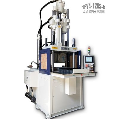 Machine de moulage par injection verticale à glissement unique de 120 tonnes avec porte de sécurité en tôle bleue