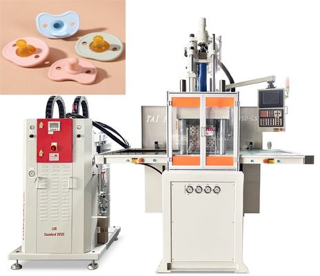 Machine de moulage par injection de silicone verticale LSR efficace et précise pour sucette de bébé