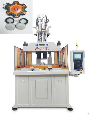 Machine de moulage par injection à double couleur verticale de 120 tonnes à haut rendement pour le couvercle de tasse