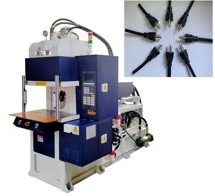 Machine de moulage par injection verticale à haute efficacité de 55 tonnes pour câble électrique de couleur bleue