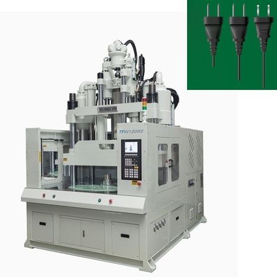 Machine de moulage par injection de table rotative verticale de 120 tonnes pour le boîtier de la prise électrique