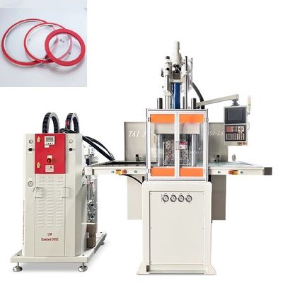 Machine de moulage par injection verticale en silicone à double glissement LSR pour anneau de silicone