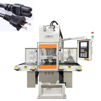 Machine de moulage par injection verticale de type C de 85 tonnes avec double trémie pour câble d'alimentation