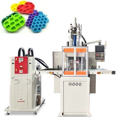 Machine de moulage par injection de silicone LSR verticale pour moule à glaçons en silicone à double glissement