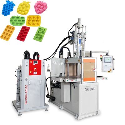 Machine de moulage par injection verticale à double glissement LSR pour fabriquer des moules de glaçons en silicone