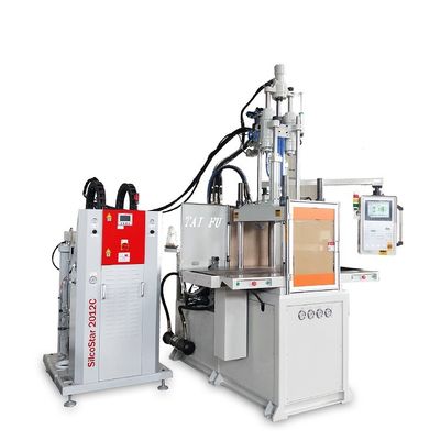 Machine de moulage par injection verticale à double glissement LSR pour fabriquer des moules de glaçons en silicone
